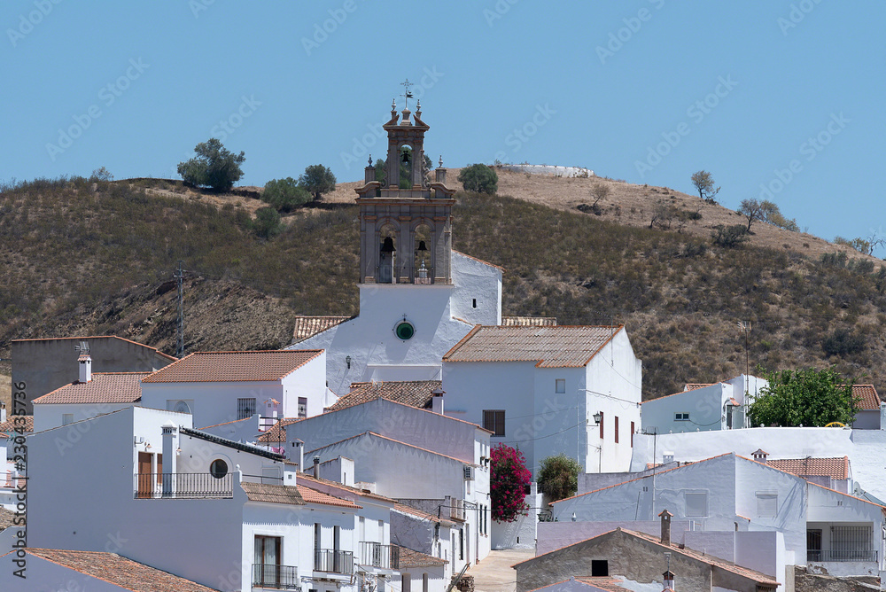 the village of Sanlucar de Guadiana, on the Spanish shore of Rio Guadiana.