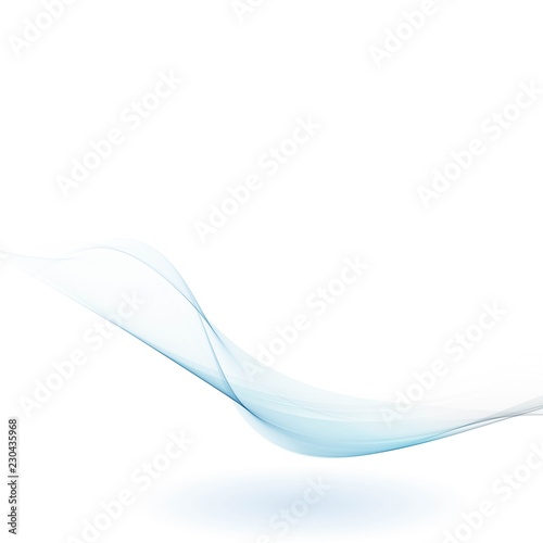 Abstract waves background in blue color, isolated on white. Can be used for flyers and corporate presentations.