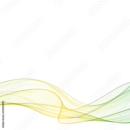 Abstract vector background, orange and green waved lines for brochure, website, flyer design.