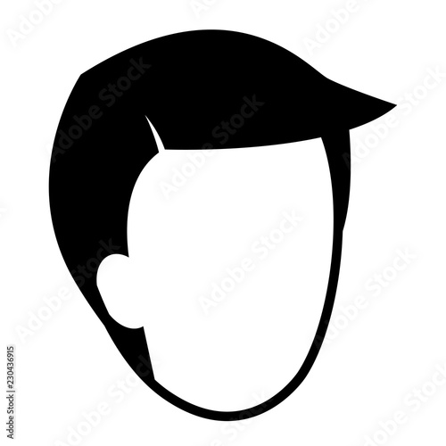 young man head avatar character