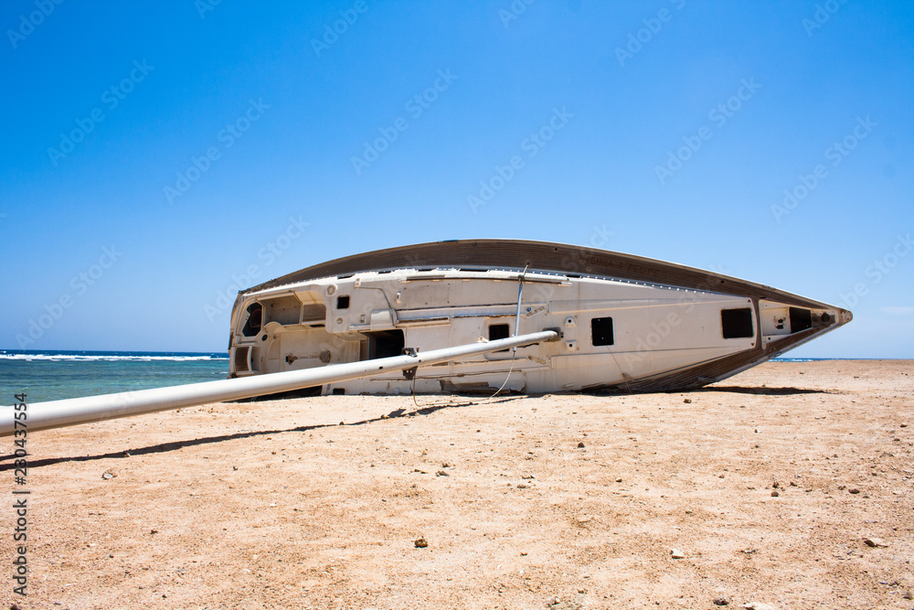 stranded boat