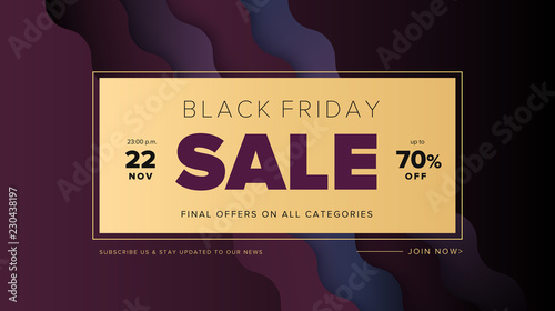Black Friday modern promotion square web banner for social media mobile apps. Elegant sale and discount promo backgrounds with abstract pattern. Email ad newsletter layouts.
