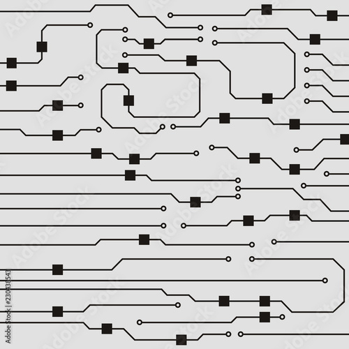 Abstract vector high tech circuit board background illustration. EPS10 pattern

