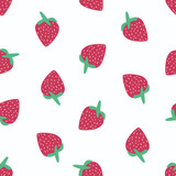 strawberry seamless pattern vector