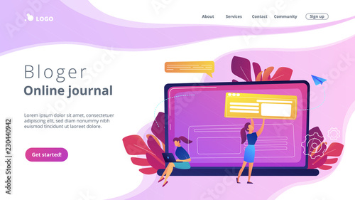 Bloging concept vector illustration.