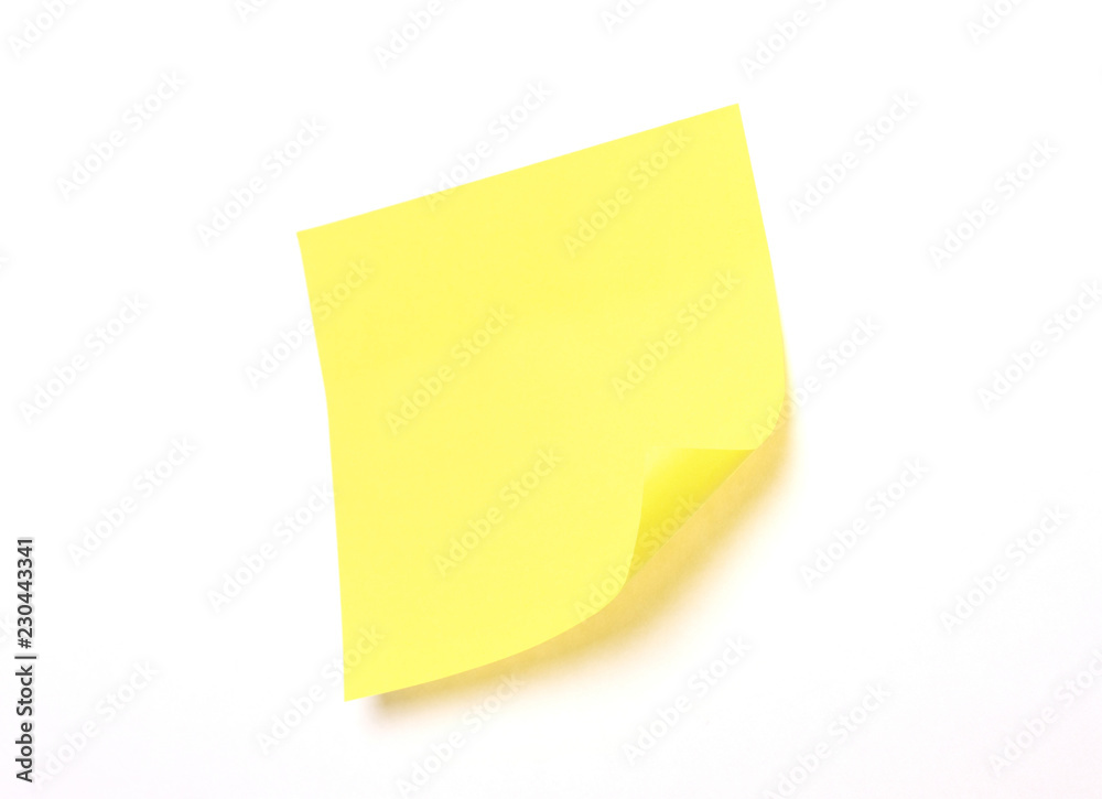 Yellow sticky note Yellow sticky note