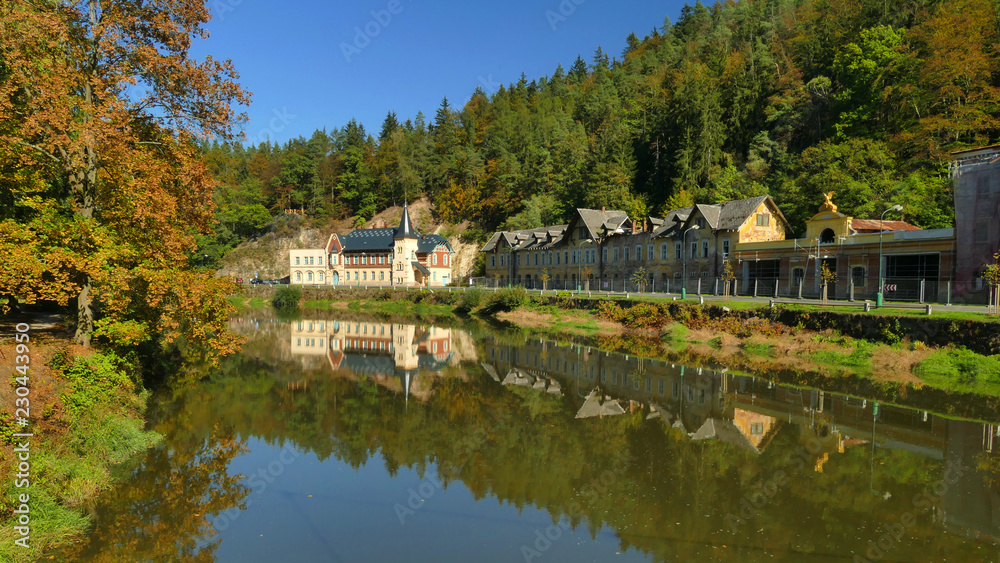 Kyselka spa town - source of famous mineral water Mattoni, Karlovy Vary, Czech Republic Kyselka spa town - source of famous mineral water Mattoni, Karlovy Vary, Czech Republic