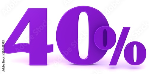 percent percentage sign 40% sale 3d sale