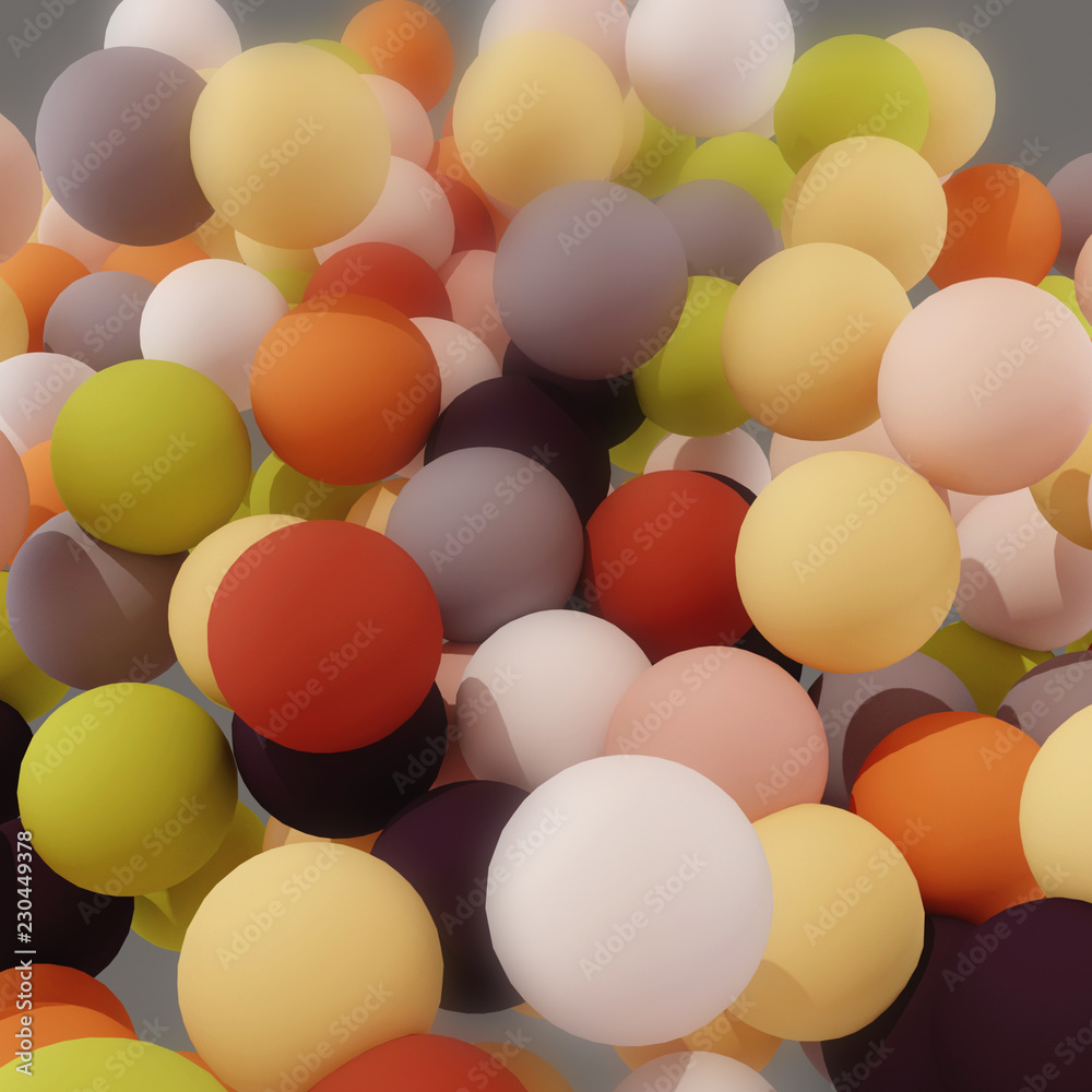 Multicolored balls, abstract background.