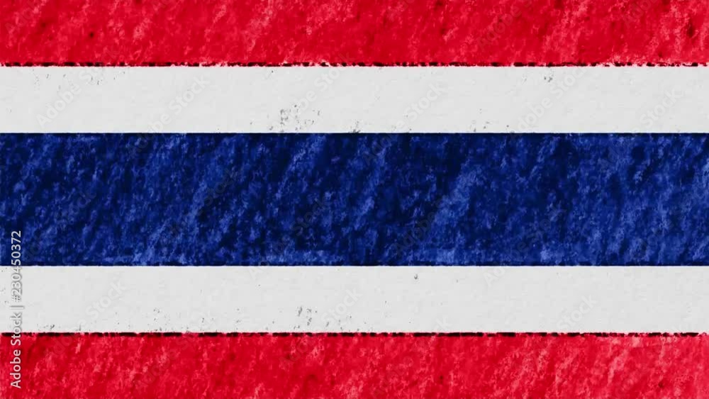 stop motion pastel chalk crayon drawn Thailand flag cartoon animation seamless loop background new quality national patriotic colorful symbol video footage stop motion pastel chalk crayon drawn Thailand flag cartoon animation seamless loop background new quality national patriotic colorful symbol video footage