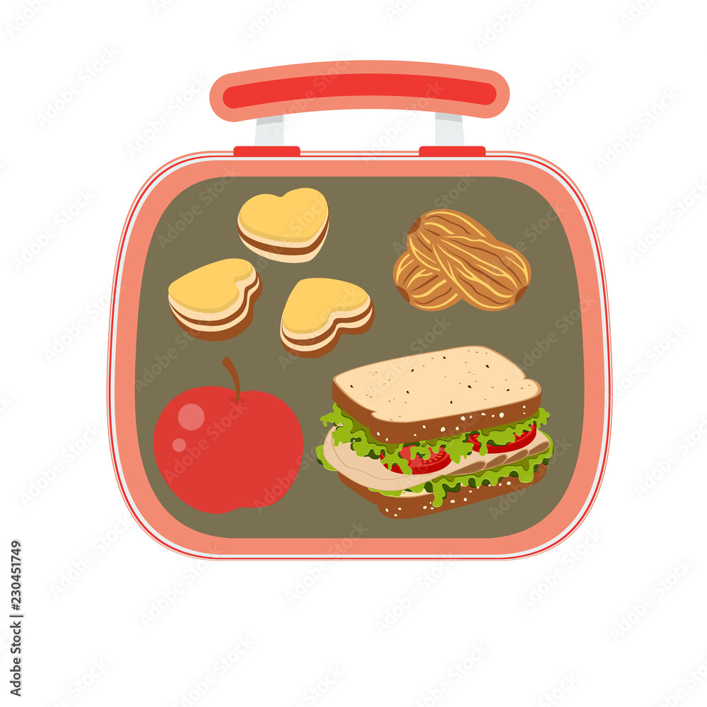 Fototapeta premium school lunch box