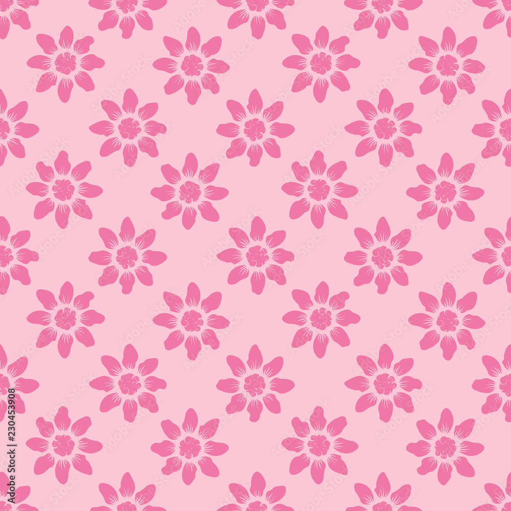 Geometric seamless pattern. Flower