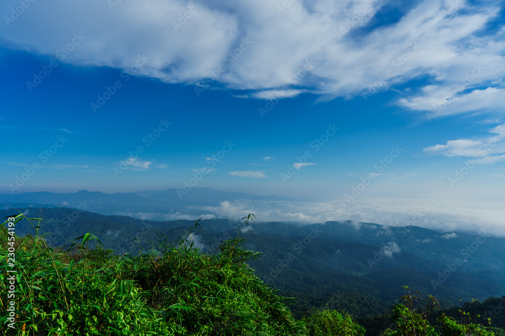 Blue sky and cloud with meadow tree. Plain landscape background for summer poster of thailand. Blue sky and cloud with meadow tree. Plain landscape background for summer poster of thailand.