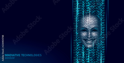 Virtual voice computer online assistant concept. Voice sound recognizer help service business smartphone chatbot technology. Artificial intelligence vector illustrator