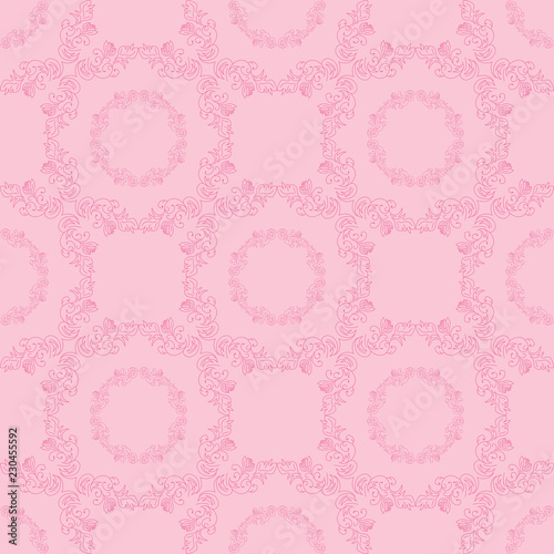 seamless geometric abstract pattern with floral motive