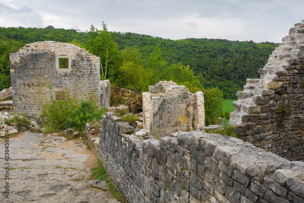 Dvigrad, an abandoned medieval town in central Istria, Croatia, which was inhabited until the eighteenth century
