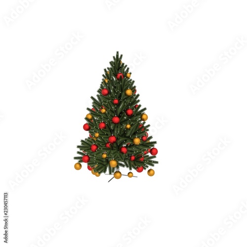 3d render christmas tree