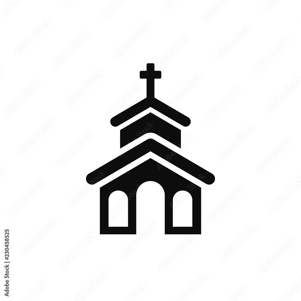 Church icon vector EPS 10, abstract sign flat design, illustration modern isolated badge for website or app - stock info graphic Church icon vector EPS 10, abstract sign flat design, illustration modern isolated badge for website or app - stock info graphic
