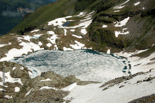 Schottensee during Spring thaw, Swiss Alps photo