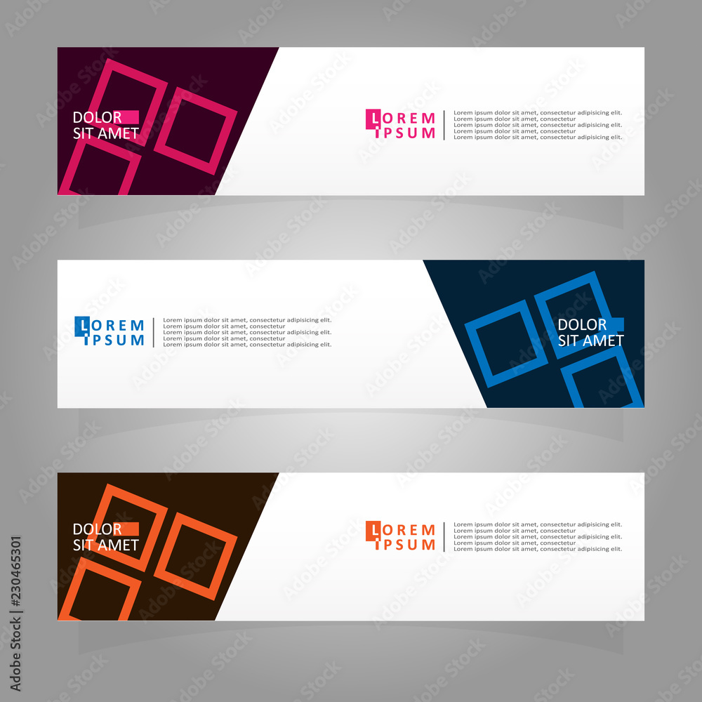 Vector abstract design banner web template. Vector abstract design banner web template.