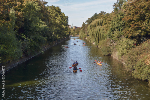 Fototapeta Naklejka Na Ścianę i Meble -  Kayaking in River