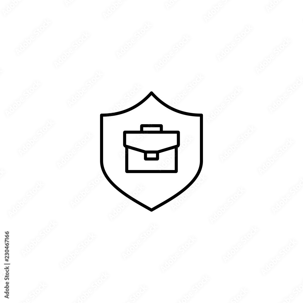 business briefcase safety line black icon on white background business briefcase safety line black icon on white background