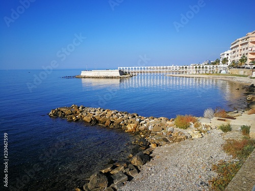 Il mare a Civitavecchia, foto scattata sul lungomare di Civitavecchia photo