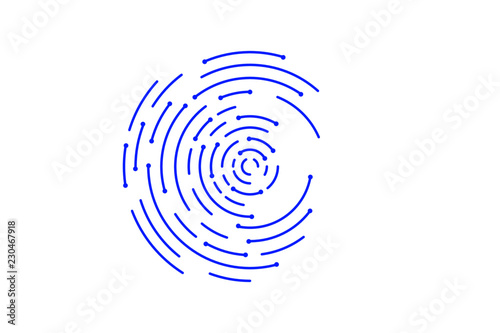 Abstract network connection.  Element of intelligence icon for computer networking concept and mobiles. Vector Illustration.