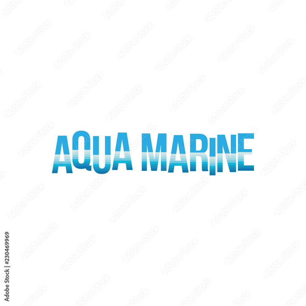 AQUA MARINE word design