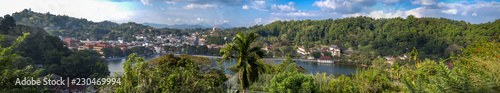 Panoramic view at town Kandy in Sri Lanka