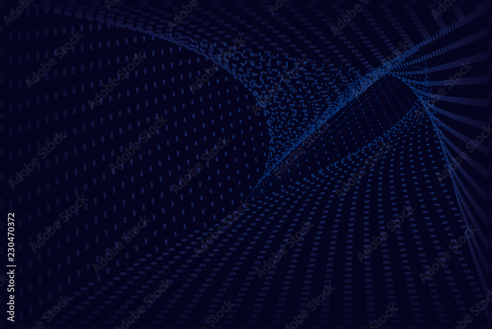 Naklejka premium Dotted Line Background on Blue