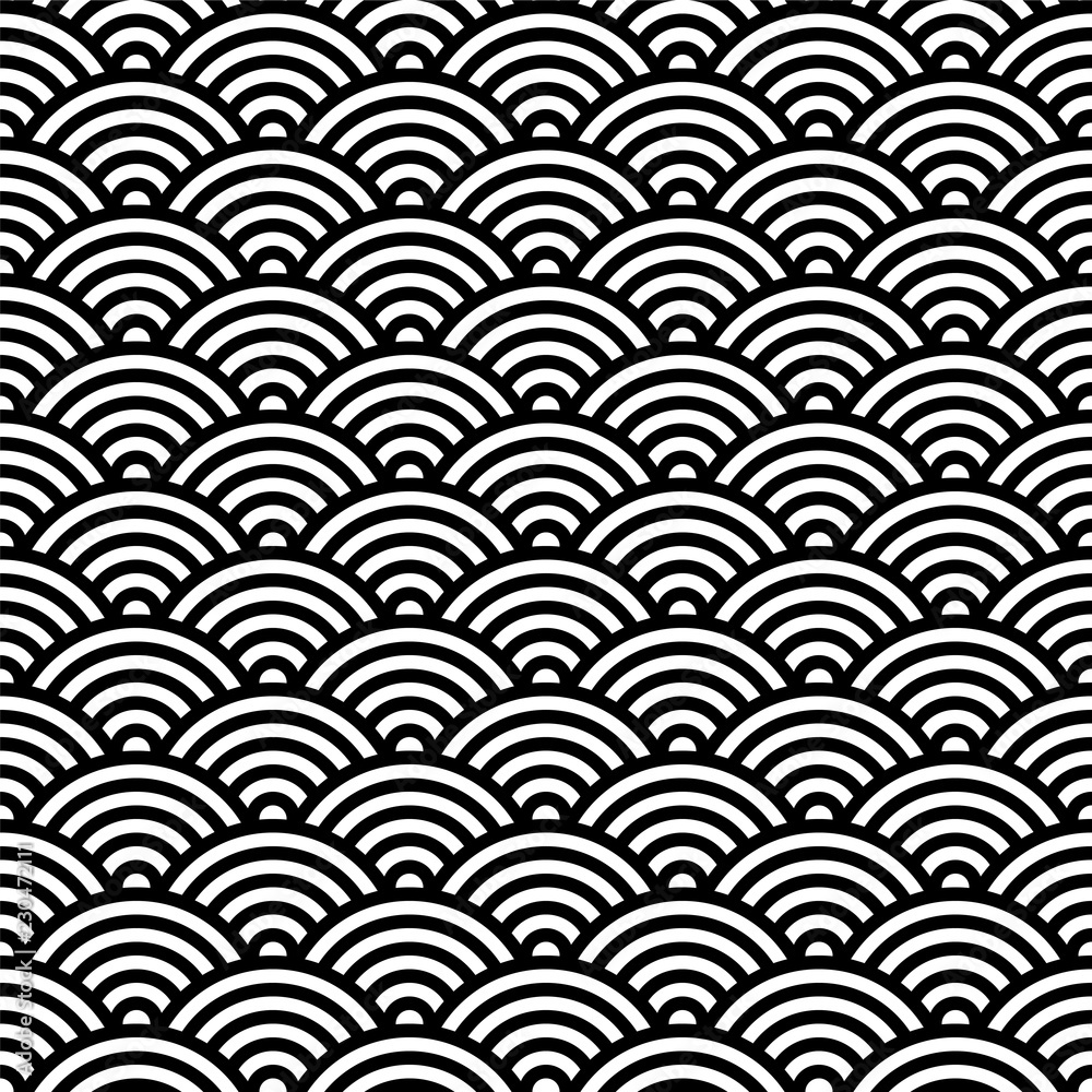 Seamless pattern with rounded wave. Vector Seamless pattern with rounded wave. Vector