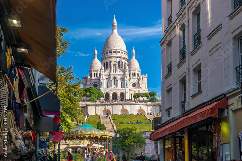 Fotografia Sacre Coeur Cathedral on Montmartre Hill in Paris