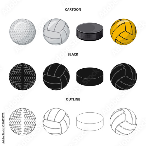 Vector design of sport and ball symbol. Set of sport and athletic stock symbol for web.