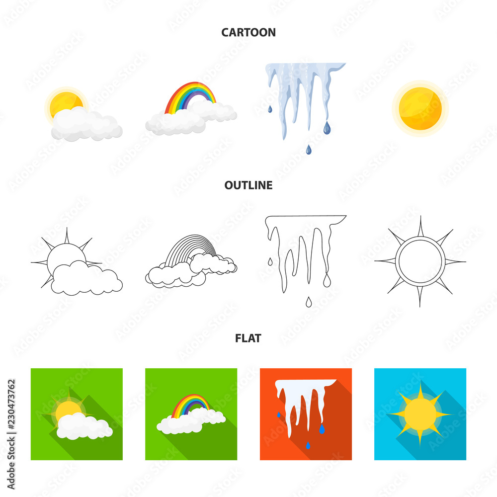 Isolated object of weather and climate sign. Collection of weather and cloud vector icon for stock. Isolated object of weather and climate sign. Collection of weather and cloud vector icon for stock.