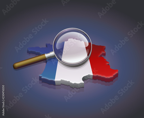 France à la loupe (fond sombre)