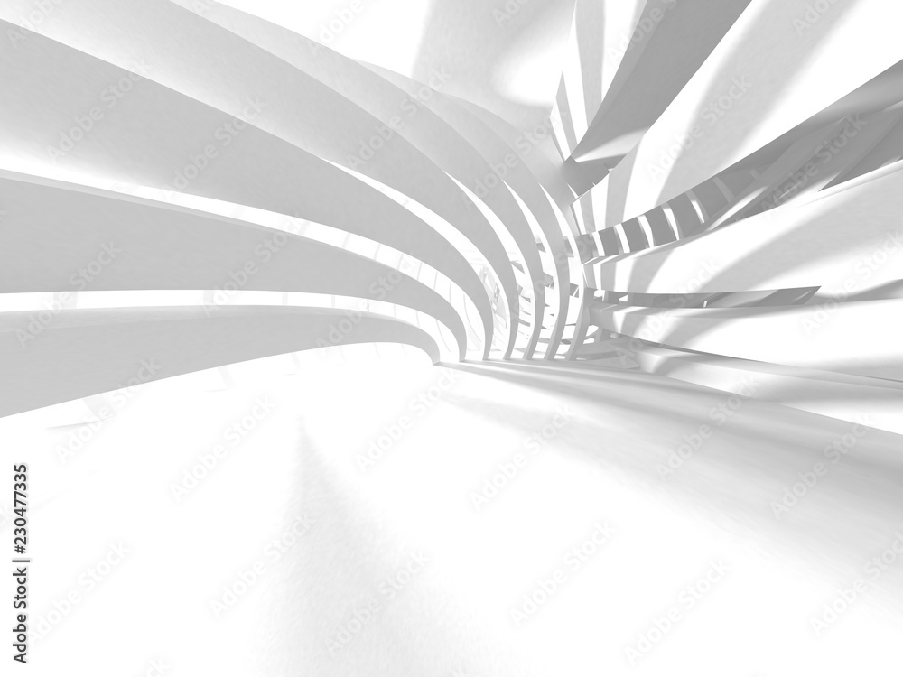 Naklejka premium White Architecture Construction Modern Interior Background