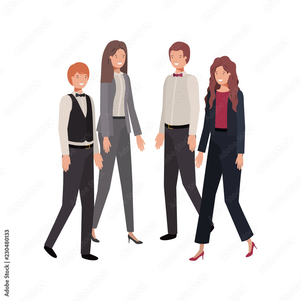Obraz premium group business people avatar character