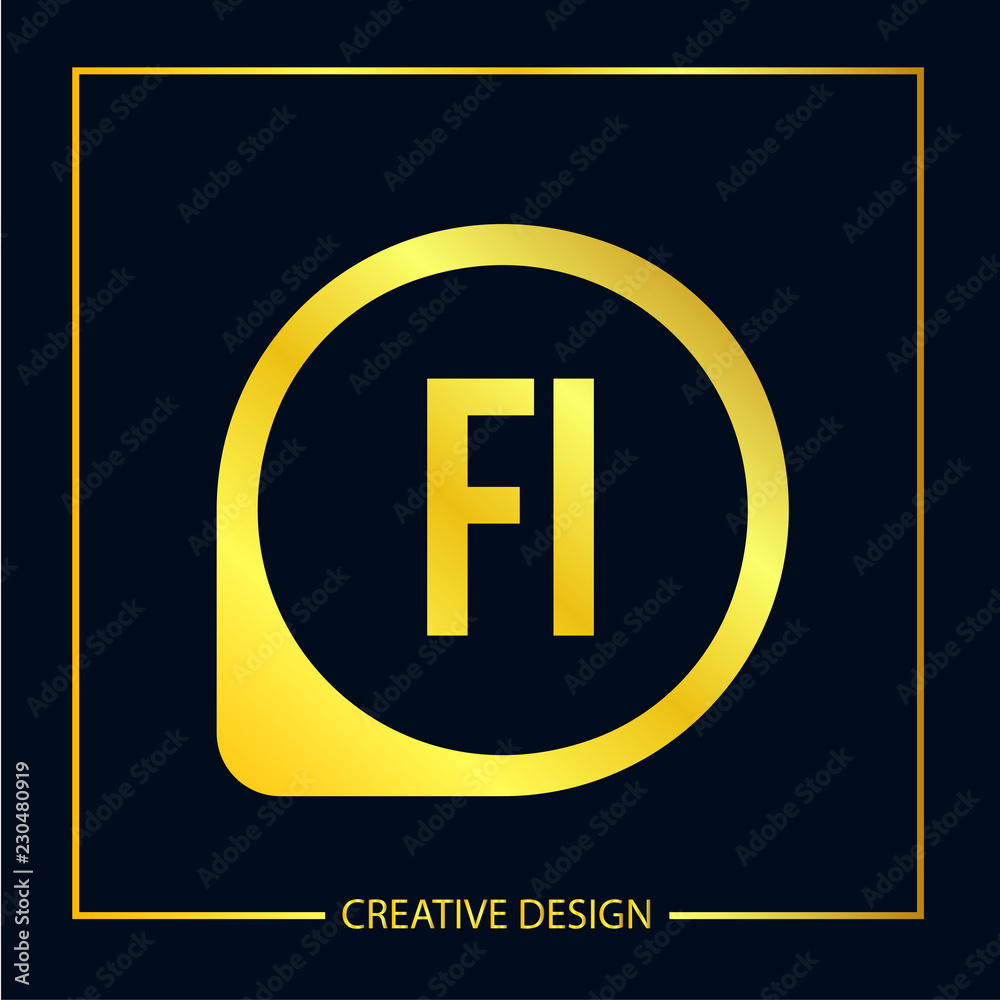 Initial FI Letter Logo Template Design Initial FI Letter Logo Template Design