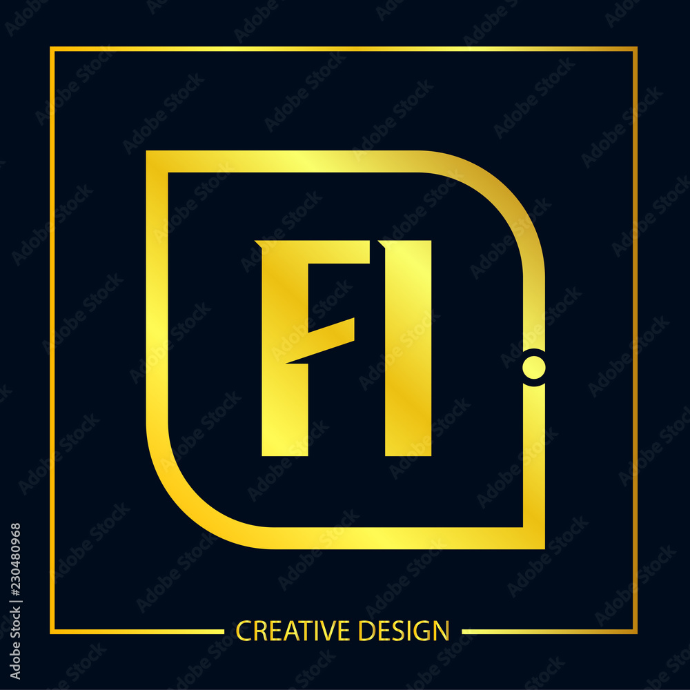 Initial FI Letter Logo Template Design Initial FI Letter Logo Template Design