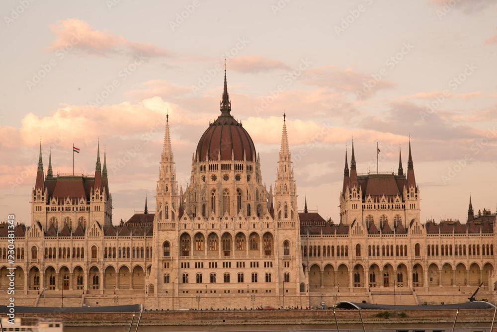 Budapest parliament by night