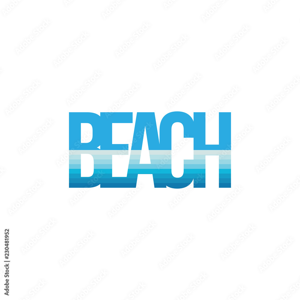 BEACH letter design BEACH letter design