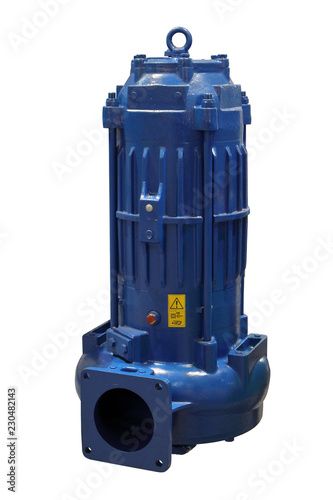 Image of a submersible pump. Equipment for the disposal of manure.