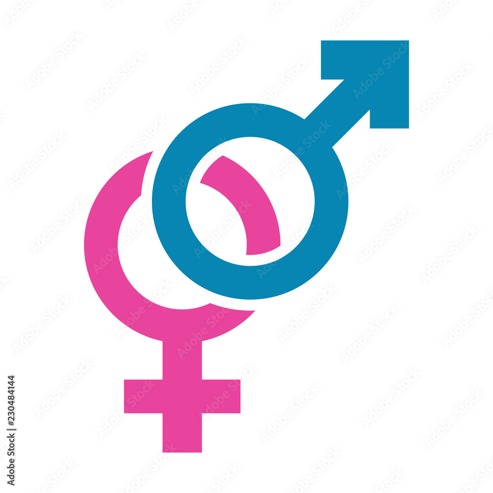 Sign of gender difference. Man and woman. Sign of gender difference. Man and woman.