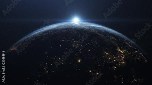 Sunrise above earth