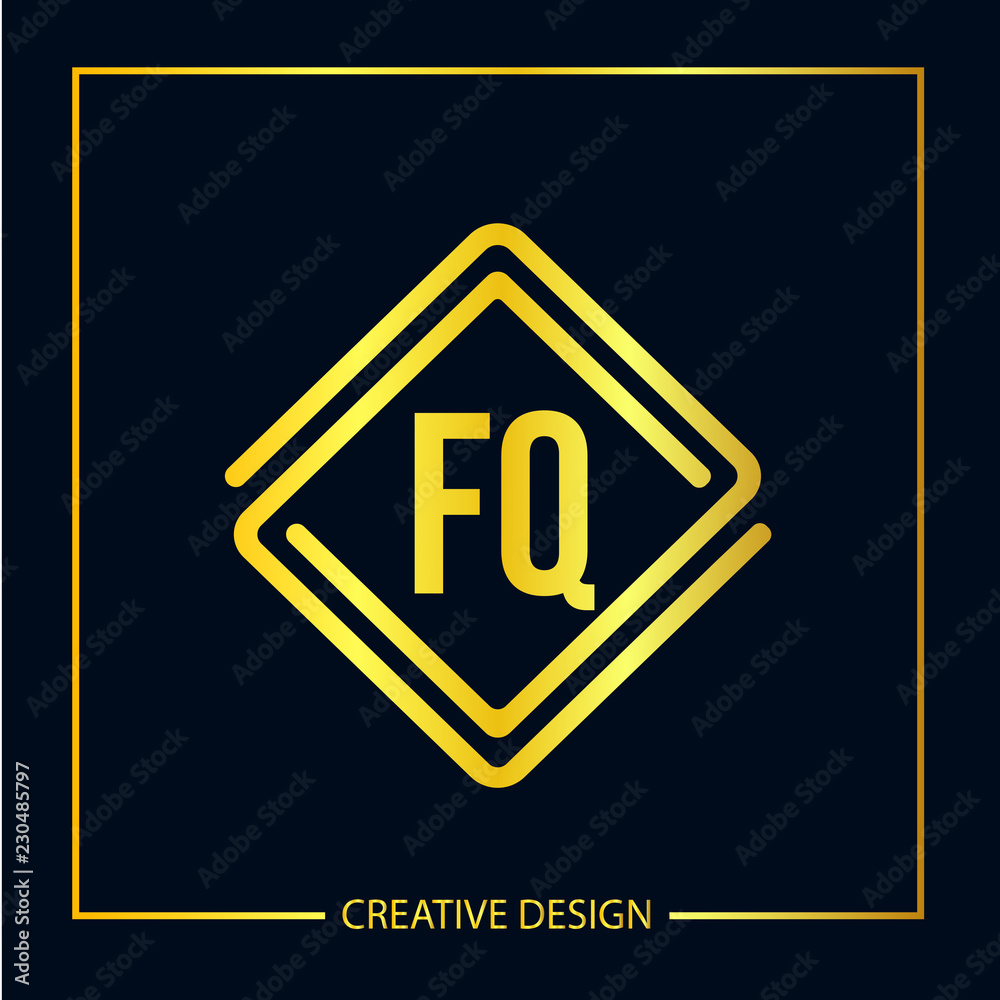 Initial FQ Letter Logo Template Design Initial FQ Letter Logo Template Design