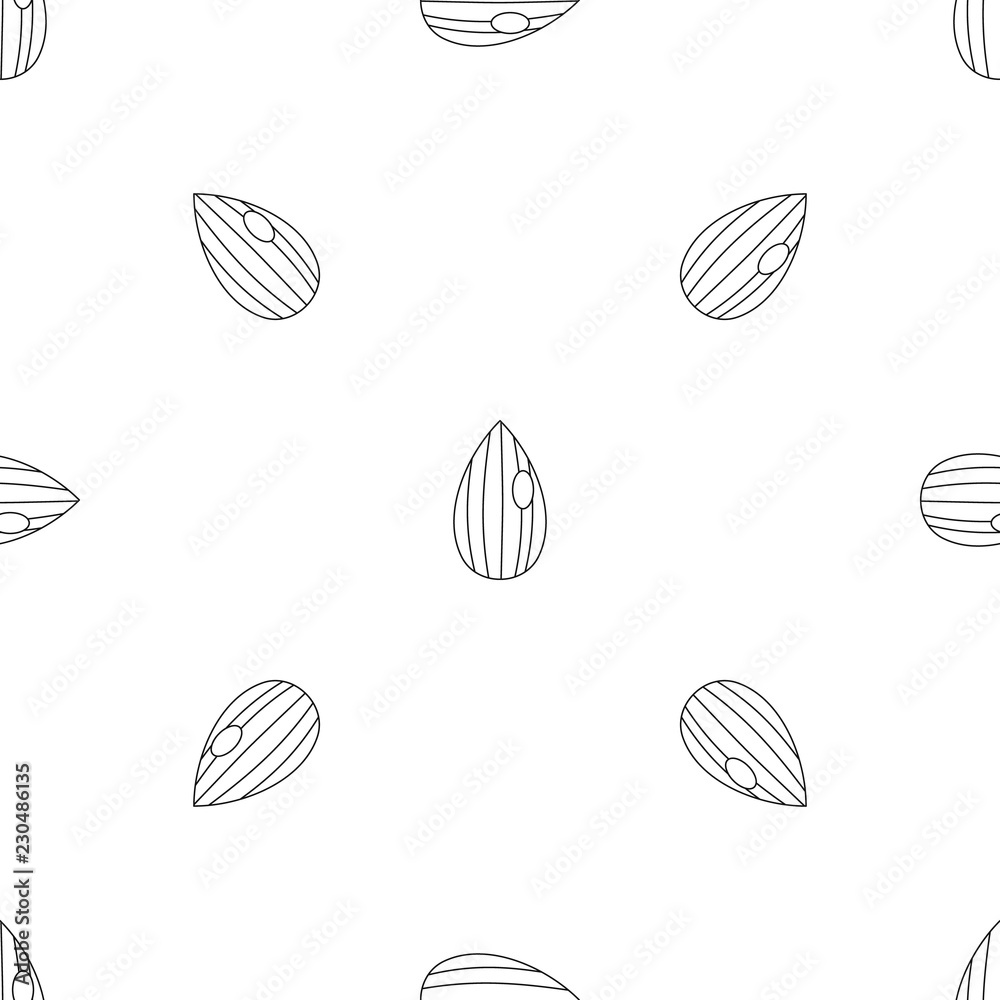 Almond nut pattern seamless vector repeat geometric for any web design Almond nut pattern seamless vector repeat geometric for any web design