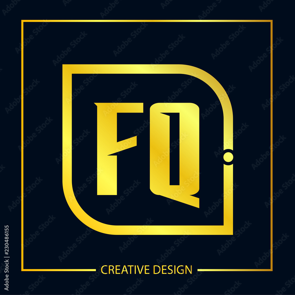 Initial FQ Letter Logo Template Design Initial FQ Letter Logo Template Design