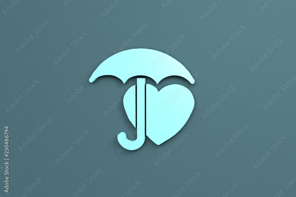 light-blue color Illustration of Life Insurance on blue background light-blue color Illustration of Life Insurance on blue background