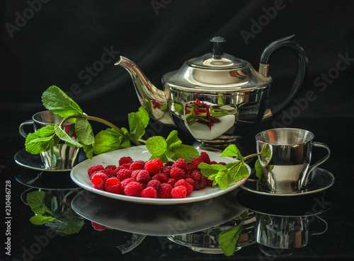teapot and cup of tea